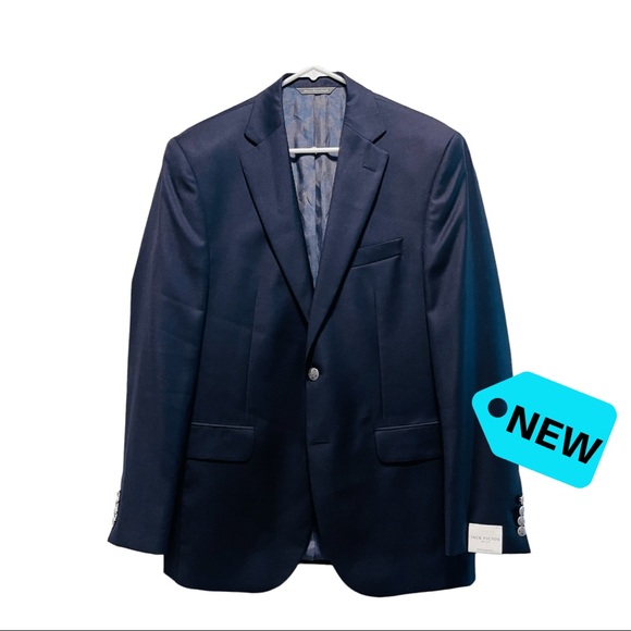 Jack Victor Other - MENS JACK VICTOR NAVY 2-BUTTON BLAZER NEW WITH TAG 40R 100% WOOL RETAILS $895